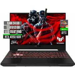 ASUS - Portátil TUF AMD Ryzen 9 RTX 4050 24GB 512GB 15.6" FHD