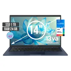 ASUS - PORTATIL INTEL CORE i5-1335U SSD 1TB RAM 24GB LED 15,6 FHD