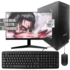 COMPUMAX - COMPUTADOR INTEL CORE I3-10105 SSD 2TB RAM 40GB LED 22 FHD