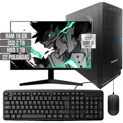 COMPUMAX - COMPUTADOR INTEL CORE I3-10105 SSD 2TB + HDD 1TB RAM 16GB LED 22 FHD