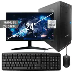 COMPUMAX - COMPUTADOR INTEL CORE I3-10105 SSD 512GB RAM 40GB LED 24 FHD