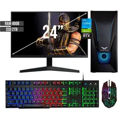 HALCON - PC GAMER INTEL CORE I5-12400 RTX 3050 8GB SSD 2TB RAM 40GB LED 24 FHD