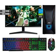 HALCON - PC GAMER INTEL CORE I5-12400 RTX 3050 8GB SSD 256GB RAM 32GB LED 24 FHD