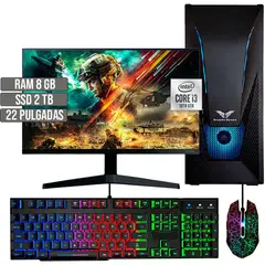 HALCON - PC EQUIPO GAMER INTEL CORE I3-10105 SSD 2TB RAM 8GB LED 22 FHD