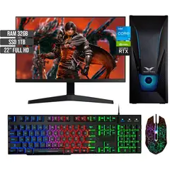 HALCON - PC GAMER INTEL CORE I5-12400 RTX 3050 8GB SSD 1TB RAM 32GB LED 22 FHD