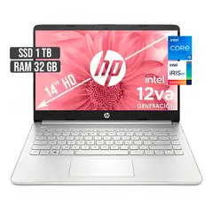 HP - PORTATIL INTEL CORE I5-1235U SSD 1TB RAM 32GB INTEL IRIS Xe LED 14 HD