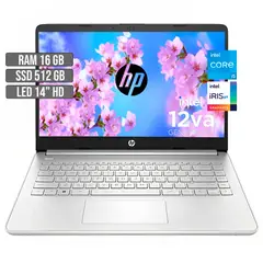 HP - PORTATIL INTEL CORE I5-1235U SSD 512GB RAM 16GB LED 14 HD PLATA