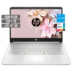 HP - PORTATIL INTEL CORE I5-1235U SSD 1TB RAM 24GB LED 14 HD PLATA