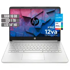 HP - Portátil Intel Core i5-1235U 16GB RAM 1TB SSD 14" HD Plata