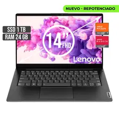 Lenovo - PORTATIL AMD RYZEN 7-7730U SSD 1TB RAM 24GB LED 14 FULL HD