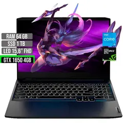LENOVO - INTEL CORE I5-11320H GTX 1650 4GB SSD 1TB RAM 64GB LED 15,6" FHD