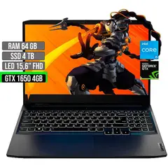 LENOVO - INTEL CORE I5-11320H GTX 1650 4GB SSD 4TB RAM 64GB LED 15,6" FHD