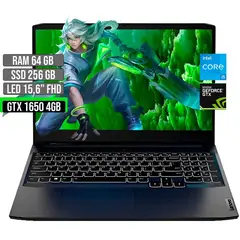 LENOVO - INTEL CORE I5-11320H GTX 1650 4GB SSD 256GB RAM 64GB LED 15,6" FHD