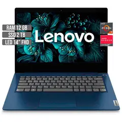LENOVO - IDEAPAD AMD RYZEN 7-5700U SSD 2TB RAM 12GB LED 14" FHD