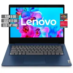 LENOVO - IDEAPAD AMD RYZEN 7-5700U SSD 512GB RAM 8GB LED 14" FHD