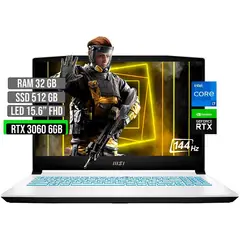 MSI - INTEL CORE I7-12650H SSD 512GB RAM 32GB RTX 3060 6GB 15.6" FHD 144Hz