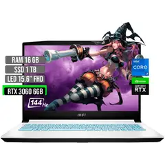 MSI - INTEL CORE I7-12650H SSD 1TB RAM 16GB RTX 3060 6GB 15.6" FHD 144Hz