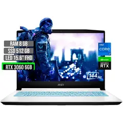MSI - INTEL CORE I7-12650H SSD 512GB RAM 8GB RTX 3060 6GB 15.6" FHD 144Hz