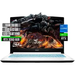 MSI - INTEL CORE I7-12650H SSD 512GB RAM 16GB RTX 3060 6GB 15.6" FHD 144Hz