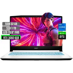 MSI - INTEL CORE I7-12650H SSD 1TB RAM 32GB RTX 3060 6GB 15.6" FHD 144Hz