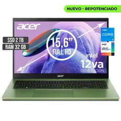ACER - PORTATIL ASPIRE INTEL CORE I5-1235U SSD 2TB RAM 32GB LED 15,6 FHD