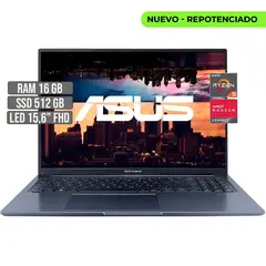 ASUS - VIVOBOOK AMD RYZEN 5-5600H SSD 512GB RAM 16GB LED 16
