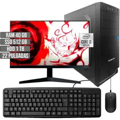 COMPUMAX - COMPUTADOR INTEL CORE I3-10105 SSD 512GB + HDD 1TB RAM 40GB LED 22 FHD