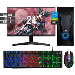 HALCON - PC GAMER INTEL CORE I5-12400 RTX 3050 8GB SSD 2TB + HDD 1TB RAM 40GB LED 24 FHD