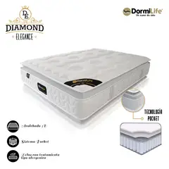 COLCHONES DORMILIFE - Colchon Ortopedico Semidoble Intermedio Diamond Elegance 120 x 190