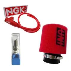GENERICO - Bujía Iridium Akt Nkd + Cable Alta Ngk + Filtro Uni