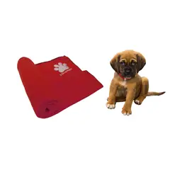 HALLY PET - Una cobija térmica mediana 70 cm x 70 cm Rojo
