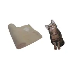 HALLY PET - Una cobija térmica mediana 70 cm x 70 cm Beige