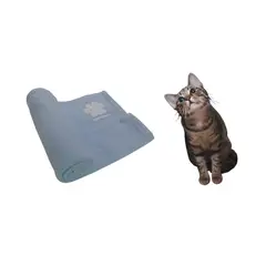 HALLY PET - Una cobija térmica mediana 70 cm x 70 cm Celeste