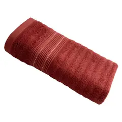 FATELARES - Toalla Cañamo Rojo Mineral Cuerpo 70x140cm 500gr Algodón