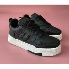 GENERICO - TENIS PARA MUJER NEGRO SUELA BLANCA