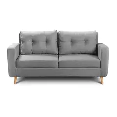 KAIU HOME - SOFA PALERMO 3 PTOS GRIS TELA TIPO LINO