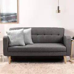 KAIU HOME - SOFA ELOISA GRIS TELA TIPO LINO