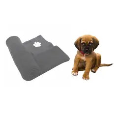 HALLY PET - Una cobija térmica grande 120 cm x 70 cm Gris.