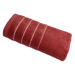 FATELARES - Toalla Fique Rojo Mineral Cuerpo 70x140cm 500gr Algodón