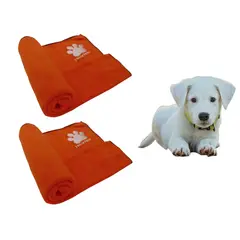 HALLY PET - Dos cobijas térmicas medianas 70cm x 70cm Naranja