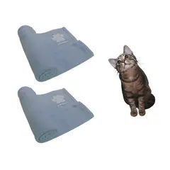 HALLY PET - Dos cobijas térmicas medianas 70cm x 70cm Celeste