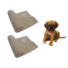 HALLY PET - Dos cobijas térmicas medianas 70cm x 70cm Beige