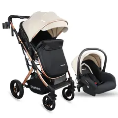 BEBESIT - Coche Bebé Travel System Gold LX Beige  Coche Cuna