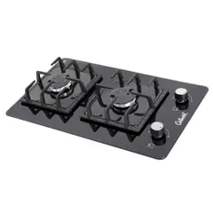 CONTINENTAL - Estufa Empotrar Vidrio Templado 2 Puestos (52x31) cm - Gas Propano 6040