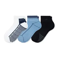 MR HAPPY - Media Calcetín Tobillera Acolchada Mrhappy Hombre Pack x 3 Pares