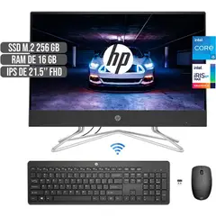 HP - TODO EN UNO INTEL CORE I5 1135G7 DISCO SSD 256 GB RAM 16GB LED 21.5" FHD