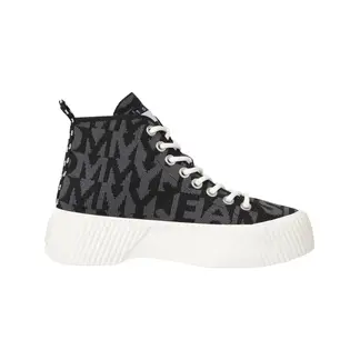 TOMMY HILFIGER - Tenis Altas De Punto Con Logos Mujer Negro