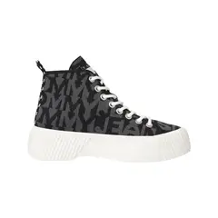 TOMMY HILFIGER - Tenis Altas De Punto Con Logos Mujer Negro