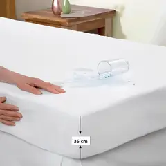 GENERICO - Protector De Colchón, Tela Anti Fluidos - Anti ácaros, Cama Doble, 1.00 x 1.90