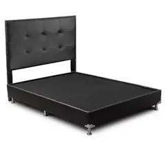 KAIU HOME - COMBO TRITON 100X190 BASE + CABECERO SINT NEGRO